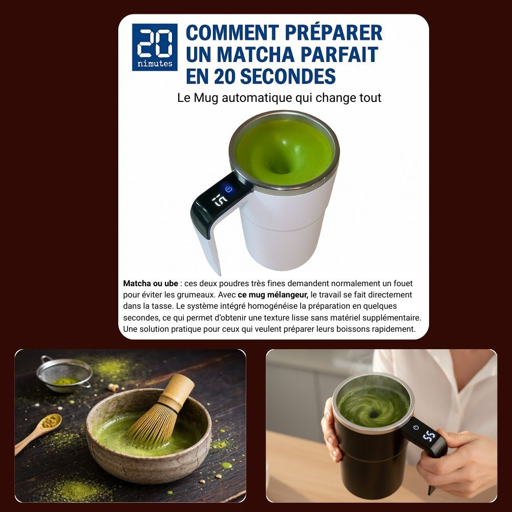 Mug Rituel Bien-être - Mélangeur Automatique