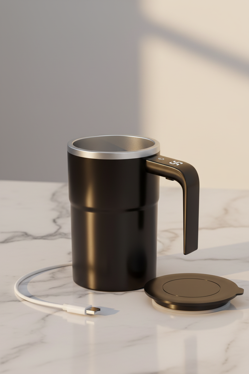 Image publicitaire premium mug noir