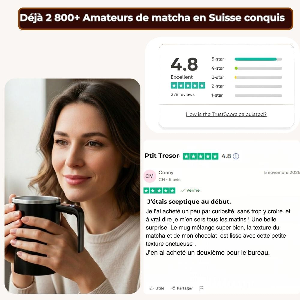 Mug Rituel Bien-être - Mélangeur Automatique